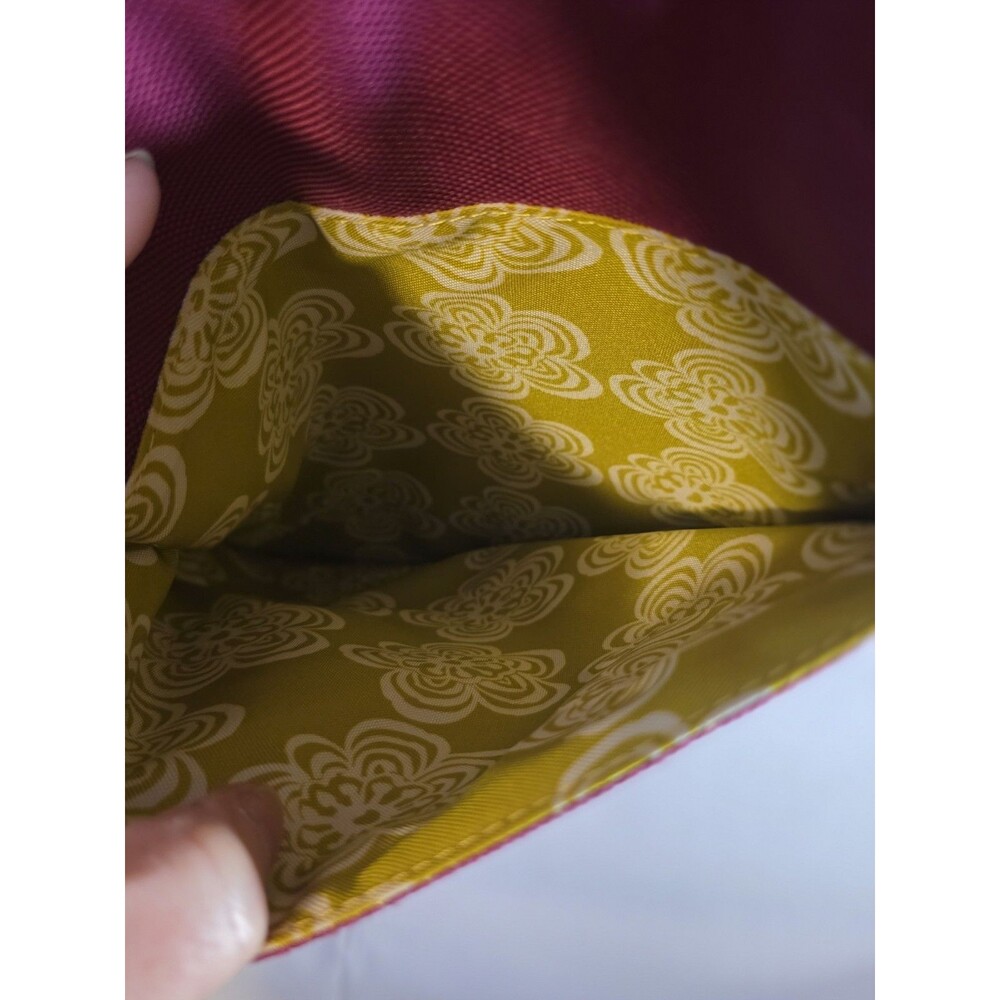 Haiku Purple Floral Shoulder Bag with Embroidered Accents, Adjustable Strap - Picture 4 of 6